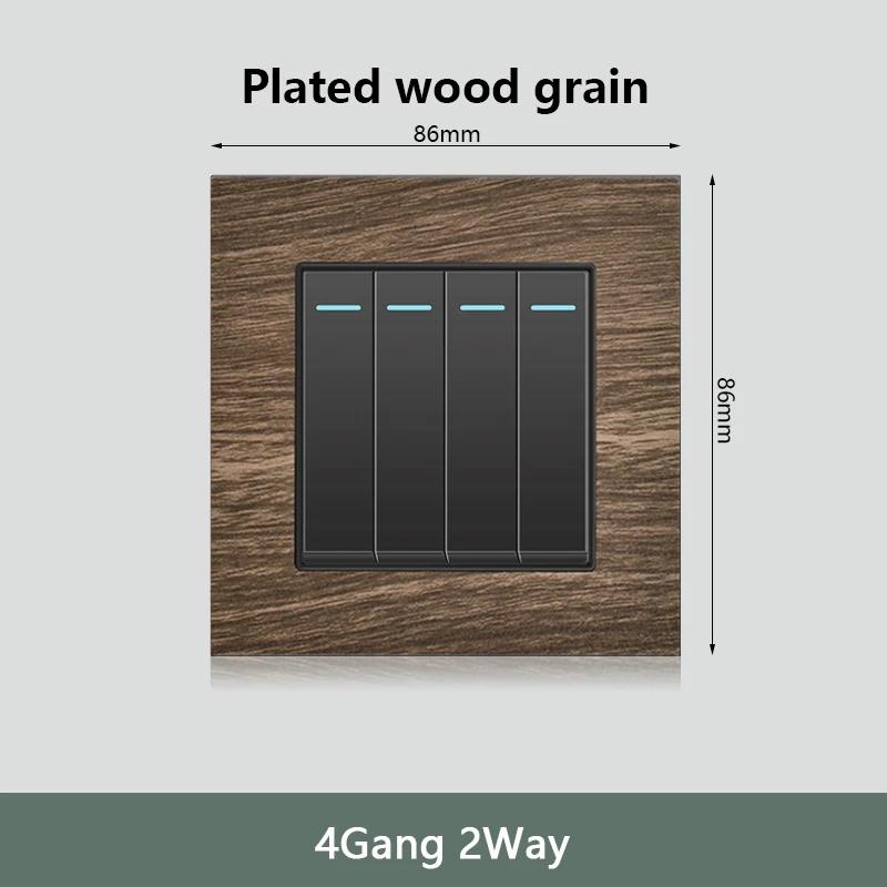 Настенный выключатель с рисунком под дерево, 18 Вт, быстрая настенная розетка типа C 220 В, европейская электрическая розетка EU FR с зарядным устройством USB