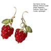 1 пара женских сережек с искусственным кристаллом малины, серьги-кисточки с фруктами, серьги-крючки для выпускного вечера, вечеринки, свидания, украшения для ушей