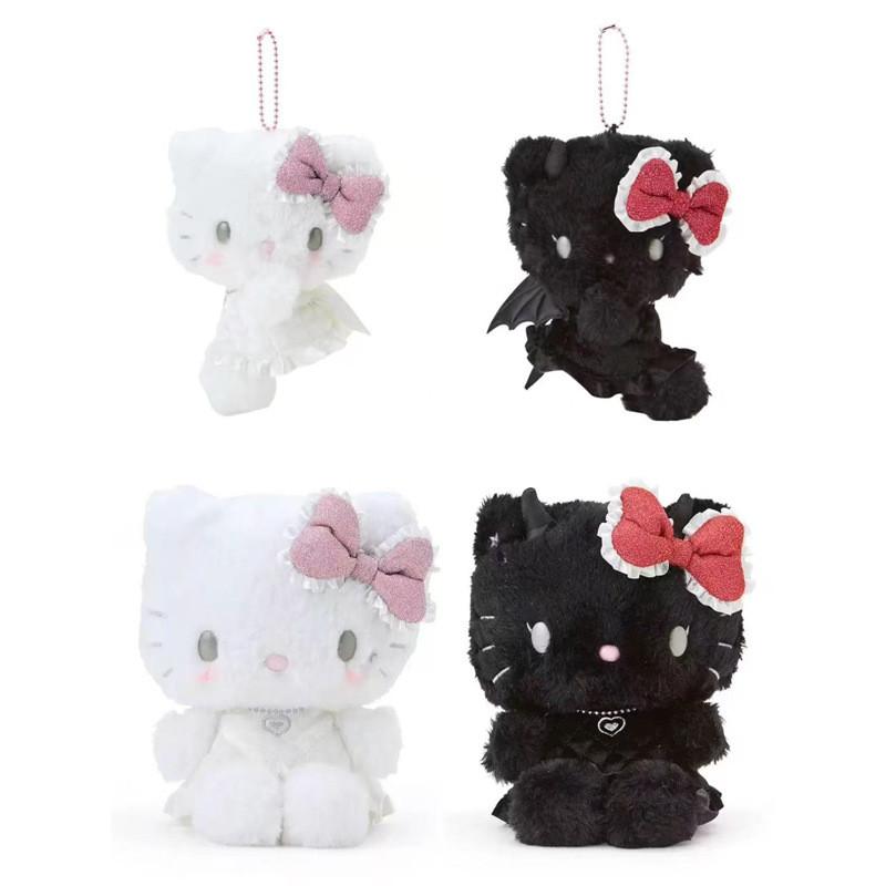 Charming Sanrio Demon Angel Kt Plush Doll Keychain Adorable Design Ideal For Young Girls