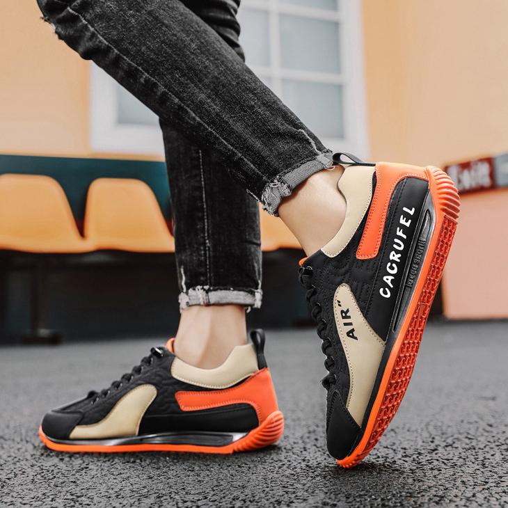 Кроссовки мужские с мягкой подошвой, модные повседневные туфли из микрофибры из кожи, увеличенная высота