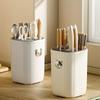Kitchen Knife Holder and Storage Rack, Kitchen Storage Box for Chopsticks, Bottom Drainable Kitchen Rack and Chopstick Tube Integrated Storage Box