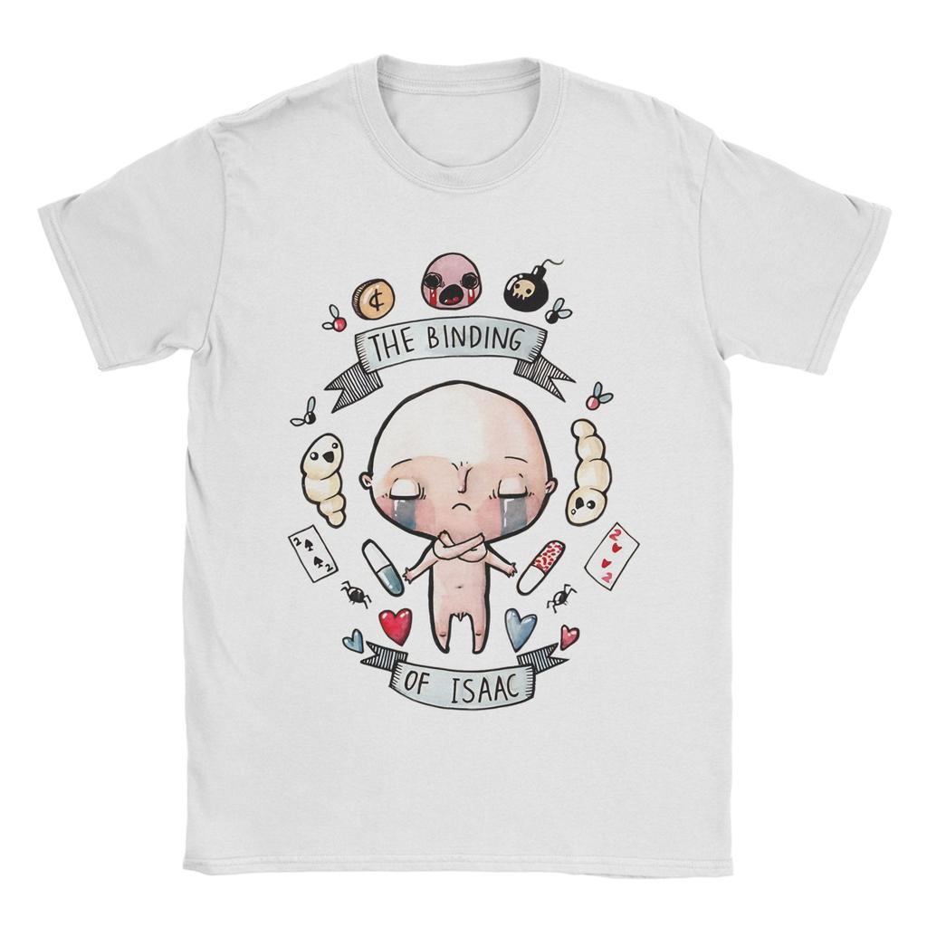 Уникальная футболка The Binding Of Isaac для унисекс с круглым вырезом, хлопковые футболки с коротким рукавом, топы больших размеров