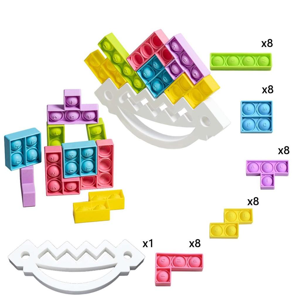 Силиконовые детские кубики для складывания с балансировкой для веселой игры родителей с детьми