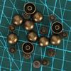 GLOGLOW Button Stud, 30 Sets Mushroom Screwback Studs Rivets Bronze‑Coloured Dome Studs Button Handbag Feet Nailheads Leather Craft Decoration 12MM