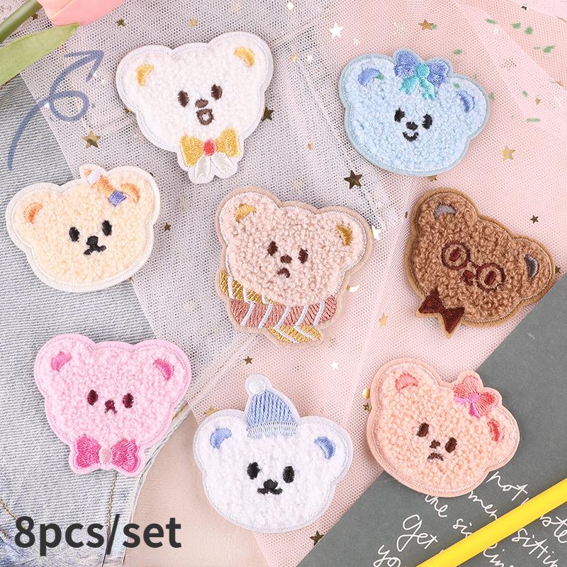 DIY вышивка наклейки мультфильм еда украшения наклейки милые животные одежда игрушечная сумка наклейки