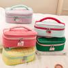 Ins Style Cosmetic Bag Large Capacity Travel Cosmetic Bag Portable Wash Bag Girl Series Contrast Color Storage Bag