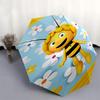 Bee Happy: Automatic Opening Folding Umbrella with 3-Fold Design, Iron Frame for Outdoor Use, Perfect Gift for Fans and Travelers0104451a