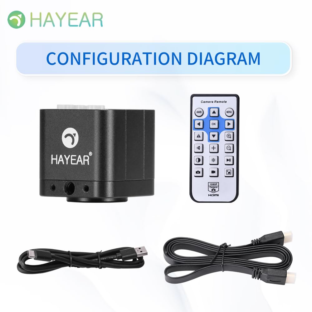 Цифровой микроскоп HAYEAR 24 МП 1080P FHD CMOS с USB HDMI-датчиком, применимый в научном ремонте печатных плат и других областях, камерах, образовании, исследованиях,