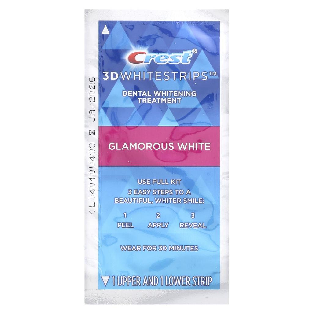 Crest 3D Whitestrips, набор для отбеливания зубов, Glamorous White, 28 полосок