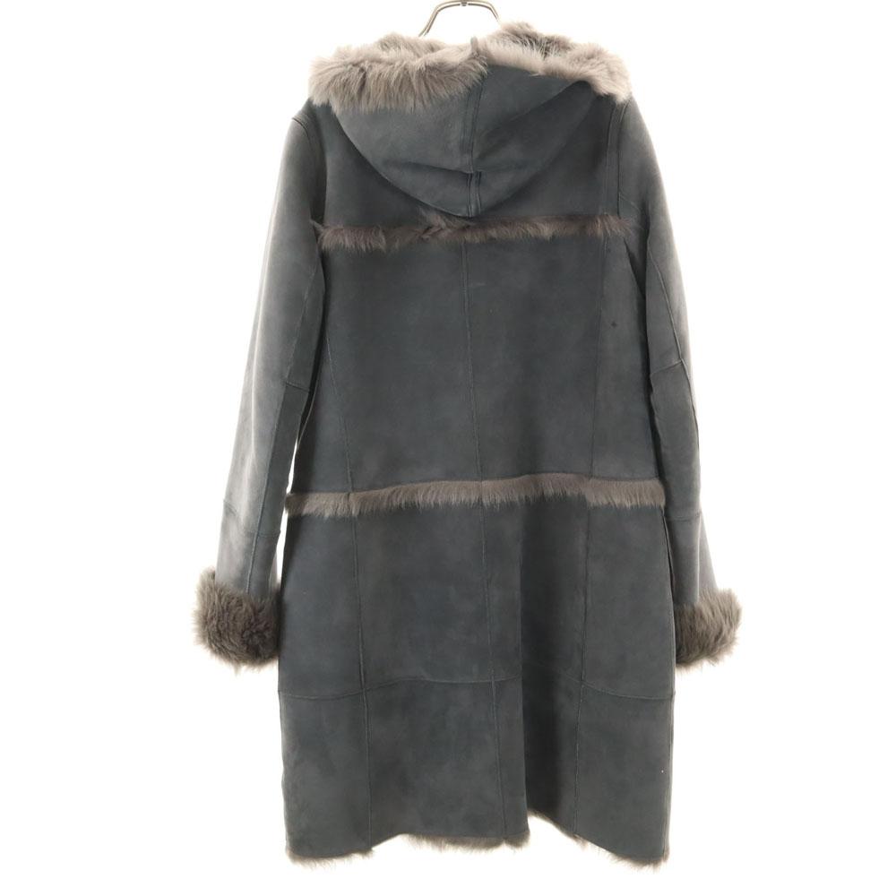 Banana Republic Пальто из мутона с натуральным мехом S серое Женское Б/У