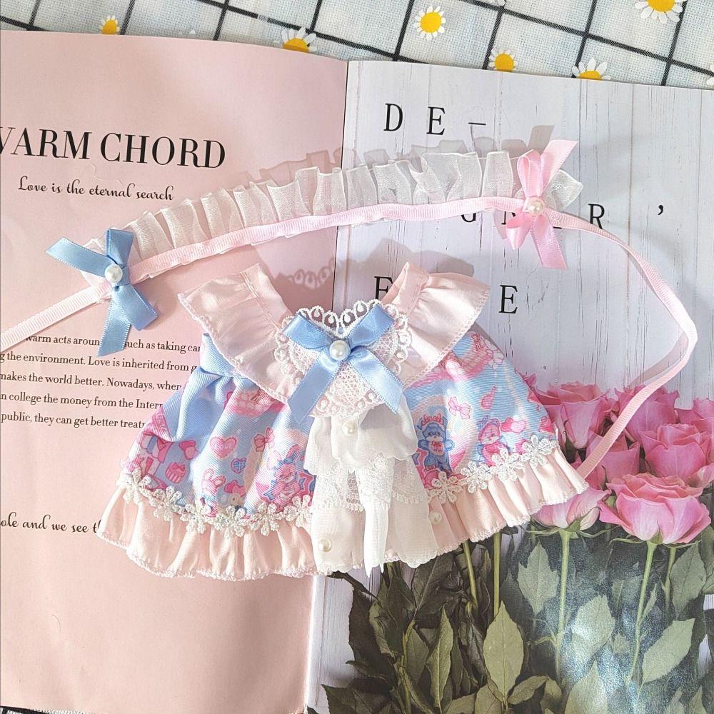 Cotton Stuffed Lolita Style 20CM Doll Clothes Rabbit Ear Idol Dolls Accessories Princess Dress