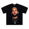 Neymar Neymarjr Heavy Cotton Printing Short-sleeved T-shirt American Retro Short-sleeved Couple Basketball Clothes Versatile