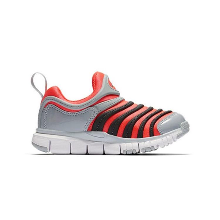 Nike Dynamo Free Низкие Детские Повседневные Кроссовки Серые Красные Дети Возраст 3 7 Лет 343738-629