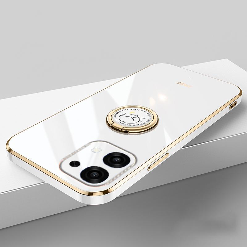 Чехол для OPPO A6 Pro Гладкий Гальванизированный Магнитный Кольцо-держатель Для OPPO A6 Pro Задняя крышка
