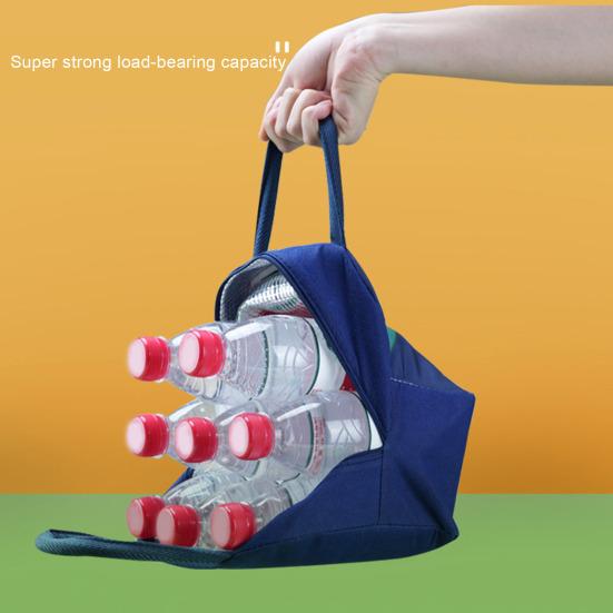 Portable Fridge Thermal Bag Lunch Box Container with Handle Zipper Closure Waterproof Lunch Box Tote Cooler Bag Pouch