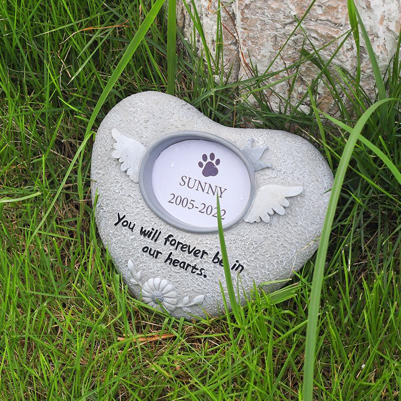 Pet Memorial Gifts for Dogs Cat, Pet Grave Markers with Photo Frames, Loss of Dog Sympathy Gift, Death Sympathy Bereavement
