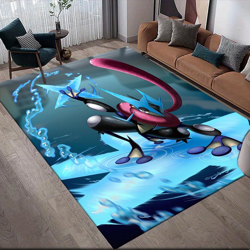 Greninja Battle Square Area Rug, Non-Slip Floor Mat for Home Decor, Perfect Gift for Greninja Fans.chl