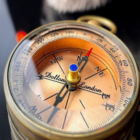 Vintage Dollond London Compass - Handmade Brass Copper Nautical Navigation Tool - Anniversary Gifts For Him, Her - Gifts For Mother