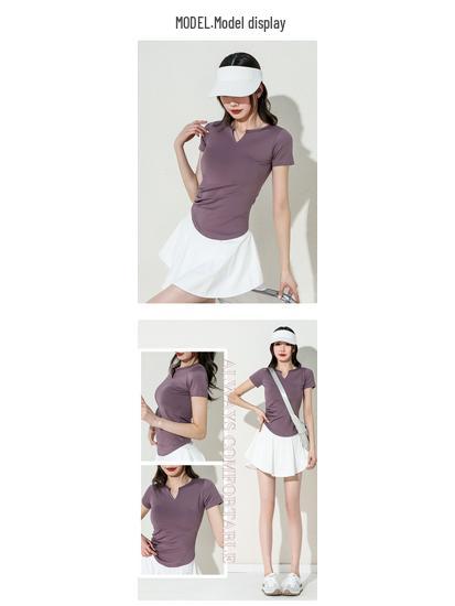 Women's Quick-Dry Slimming Yoga T-Shirt - Breathable Short Sleeve Running & Fitness Top