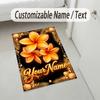 Decorative Artwork Theme Crystal Velvet Rug Personalized Custom Name Text Soft Floor Mat Home Decor