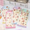 4Pcs Kawaii Crayon Shin-Chan Sticker 3D Crystal Sticker Waterproof Lovable Decor Cartoon Crystal Stickers Diy Diary Stationery