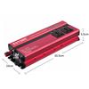 Автомобильный инвертор 2000 Вт, 4 выходных порта USB, двойной светодиодный дисплей, преобразователь синусоидальной волны постоянного тока 12 В/24 В в переменный ток 110 В/220 В