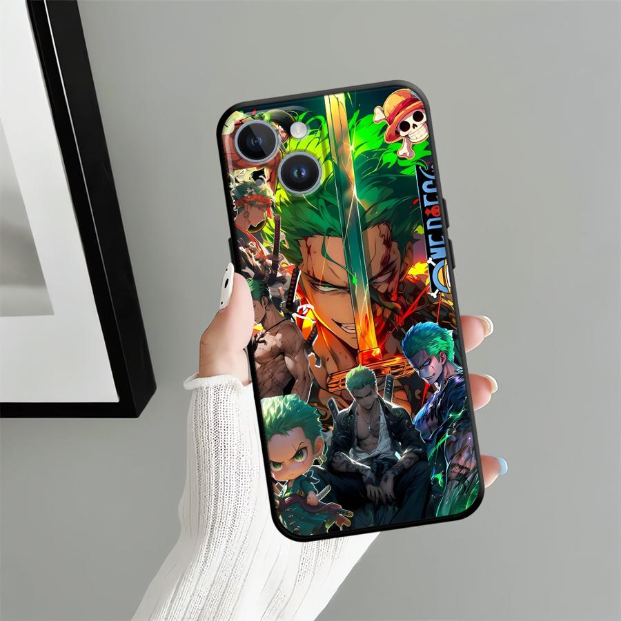 Чехол для iPhone 15 Plus X XS XR 13 Mini 12 SE 17Air 17 16 Pro Max 11 14 7 8 Funda Чехол для телефона Аниме Luffy Zoro