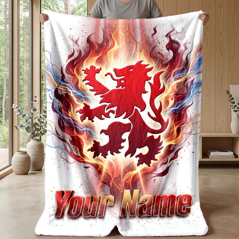 Middlesbrough FC Custom Name Text Flannel Blanket Soccer Logo Personalized Fleece Throw Blanket Special Gift For Sofa Bedroom Home