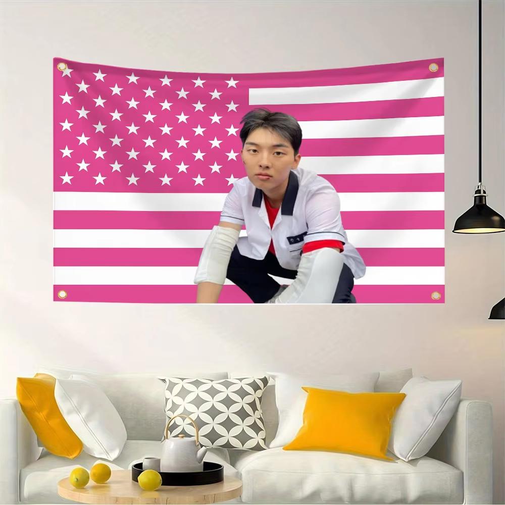Choi Hyun Wook Funny Flags for Bedrooms Home Decor Items Outdoor Decors Flag On the Wall Room Y2k Personalized Banners