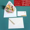 Romantic Flower Birthday Christmas Card with Envelope Flowers Postcard  Wedding Party Invitation
