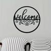 1pc Metal Welcome Sign for Front Door - Black Wall Decor for Indoor/Outdoor | Perfect for Front Porch, Living Room, Home Accent