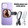 HD Lens Phone Rear Camera Selfie Mirror Portable Blind Spot Free Anti Peeping Mirror with Storage Case Clip-on