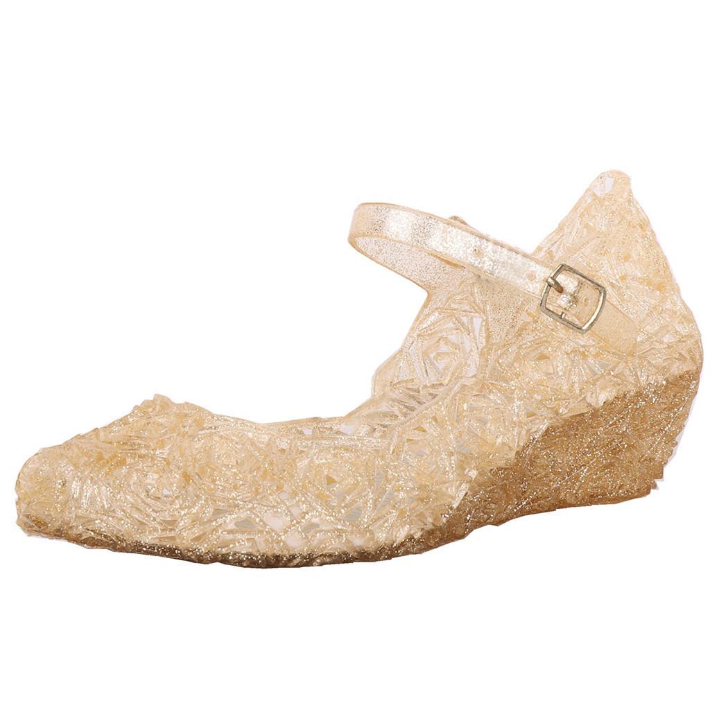 Toddler Infant Kids Baby Girls Wedge Cosplay Party Single Princess Shoes Sandals