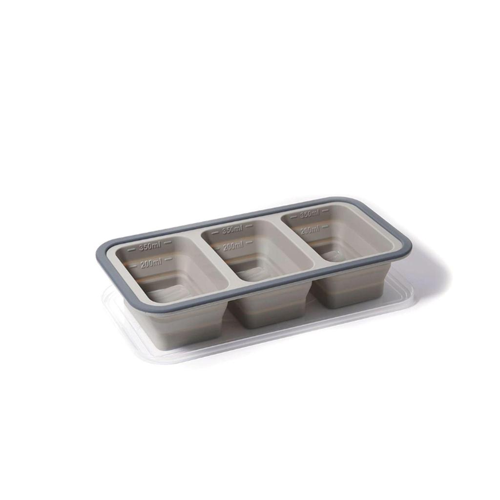 Portable Silicone Foldable Lunch Box - Fresh-Keeping, Classified Storage for Outdoor Picnics