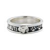 Snoopy PEANUTS Silver Sizes 7 to [White Clover] Ring, 925, Smoked, 21, PNT-R001SV