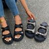 Новые женские повседневные римские дизайнерские сандалии на платформе, летняя уличная обувь, пляжные удобные сандалии, трендовая обувь 2024 года для женщин