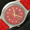 МУЖСКИЕ СТАРЫЕ SEIKO 5 АВТОМАТИЧЕСКИЕ 7009A ЯПОНИЯ КРАСНЫЙ ЦИФЕРБЛАТ a425732-2