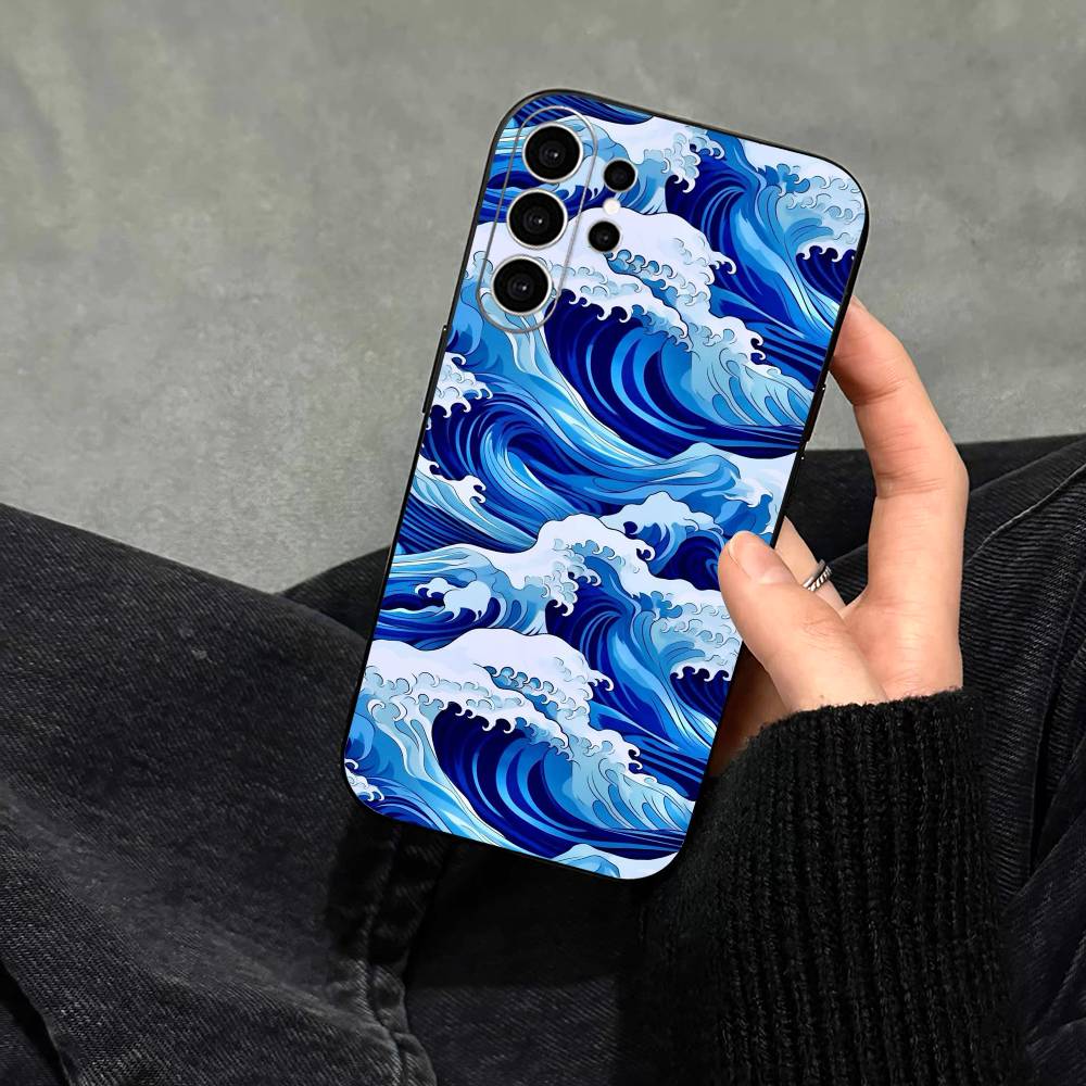 G-Большая волна у Канагавы Чехол для телефона для Samsung S25, S24, S21, S22, S23, S30, Ultra, S20, Plus, Fe, Note, 10, 9, 5G Черный чехол