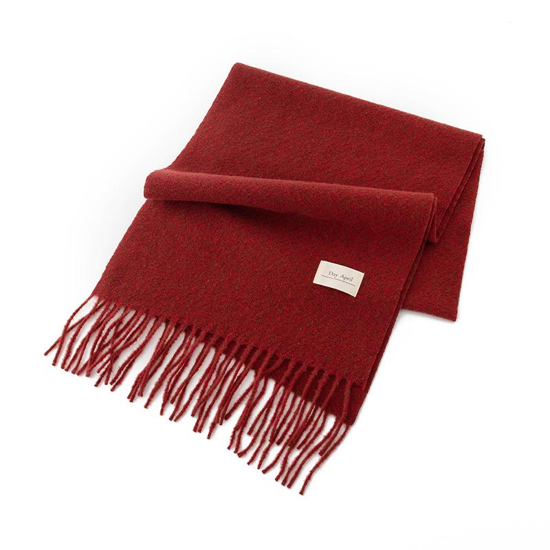 New Scarf Autumn and Winter Warm Women's Versatile Gift Plaid Shawl Imitation Cashmere Fringed Plaid Scarf New Year