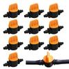 10X PP 4mm Hose Barb Connector Coupling Valve Automatic Drip Irrigation Connectors Garden Watering System