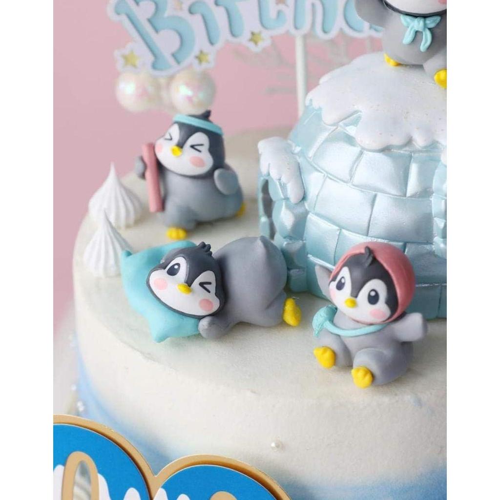 6 Pcs Penguin Miniature Decor Items Set For Unique Gift,Home,Living Room,Office,Restaurant Decor,Military Showpiece,Perfect Valentine Decoration Items