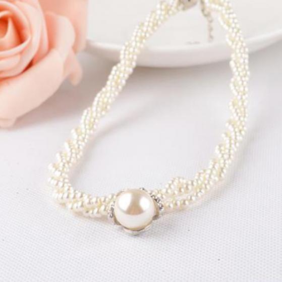 Женская мода кулон-цепочка колье из искусственного жемчуга массивное ожерелье ювелирные изделия