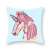Наволочка с принтом единорога, украшение для вечеринки, день рождения, персиковая наволочка