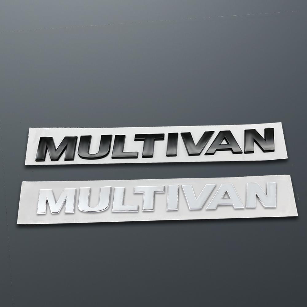 FUVLN1 1pc 3D ABS MULTIVAN Letter Logo Car Sticker Tail Bumper Badge Auto Rear Trunk Emblem Decals For VW MULTIVAN Passat Accessories