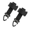 Nylon Glove Holder with Keychain, Tactical Glove Climbing Rope Storage Buckle for 2-Inch Duty Belt (Gloves Not Included), 2-Pack, Black