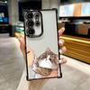 Чехол для телефона Galaxy S26 Ultra с изображением лица девушки без поцелуя и кошки, милый чехол для Samsung S26 S25 S24 S23 S21 Ultra S20 FE S25 Plus 5G