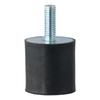 Black Vibration Isolators M6 M8 M10 Thread Cylindrical Shock Absorber Rubber Mounts Boat Car
