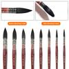 Универсальный набор из 8 художественных кистей с длинными ручками для акварели, гуаши и масляной живописи