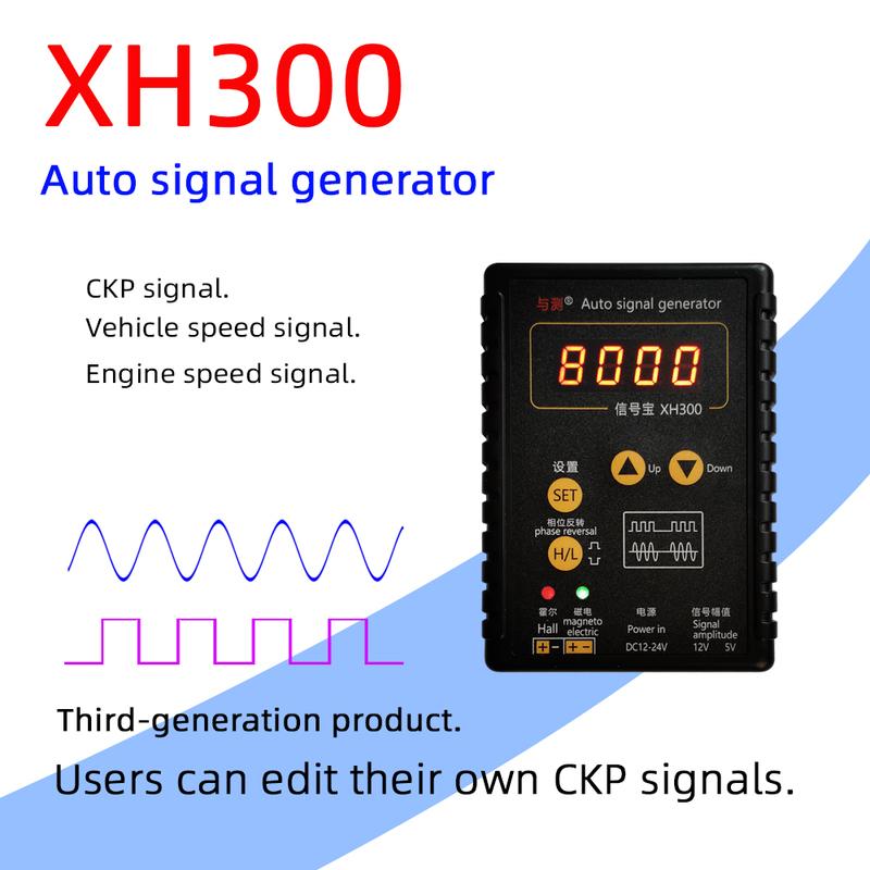 Auto Signal Generator XH300 XH-2 Vehicle Hall Sensor Crankshaft Position Sensor Simulator Car Repair Tool 1Hz to 8KHz Output