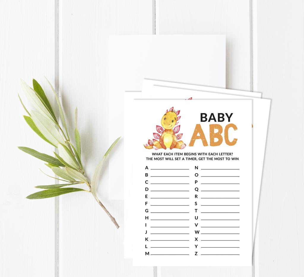 Inkdotpot Игровой набор для детского душа из 50 игр BabyA AlphabetA ABCA Игра Динозавр Джунгли Животные Вечеринка